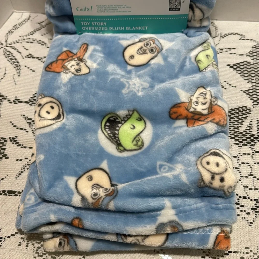 Disney Baby Toy Story Infant Toddler Oversized Plush Blanket Woody Buzz Rex Ham